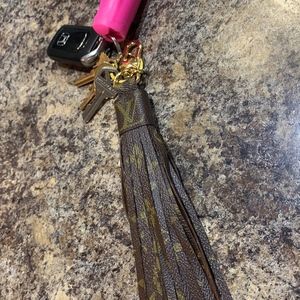 AUTHENTIC REPURPOSED LONG DESIGNER KEYCHAIN
